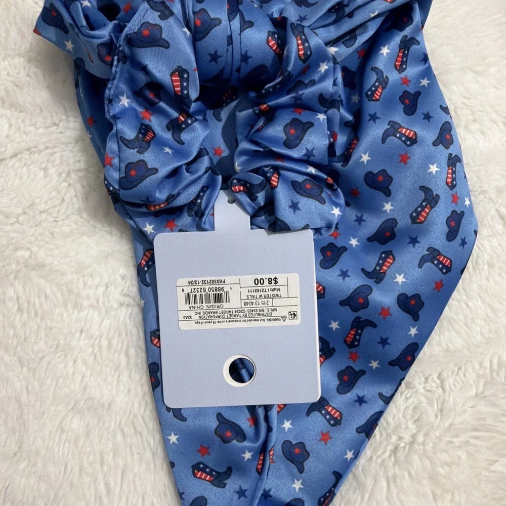 Oh My Stars Twister With Tails Hair Scrunchie, Cowboy Hat & Boots, NWT